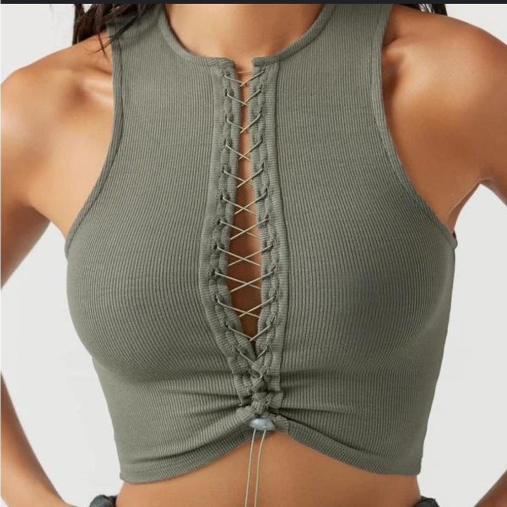 Joah Brown Lace-up Tank
